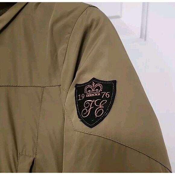 Zara Hooded Puffer Parka Jacket Womens Med With Toggles Olive Army Green - Picture 6 of 12